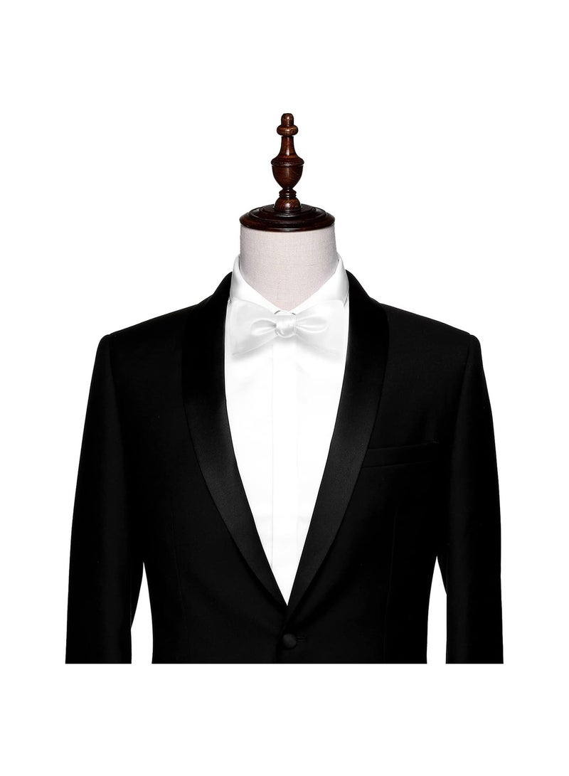 KASTWAVE Mens Self-tied Bow Ties, Solid Color Adjustable Men's Bow Ties for Tuxedo Suit Wedding, White (6Pcs) - Image 4