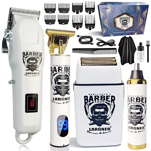 Largner Professional Hair Clippers for Men Cordless Beard Trimmer TBlade Hair Trimmer for Men Rechargeable Clippers for Hair Cutting - Image 1