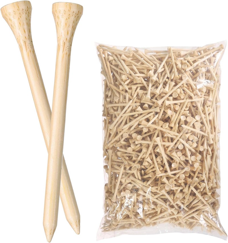 weyleity Bamboo Golf Tees 1000/500/250 PCS 2-3/4 & 3-1/4 inch Length | Bamboo Golf Tees, 7X Stronger Than Wood Golf Tees, Reduce Friction & Side Spin - Image 1