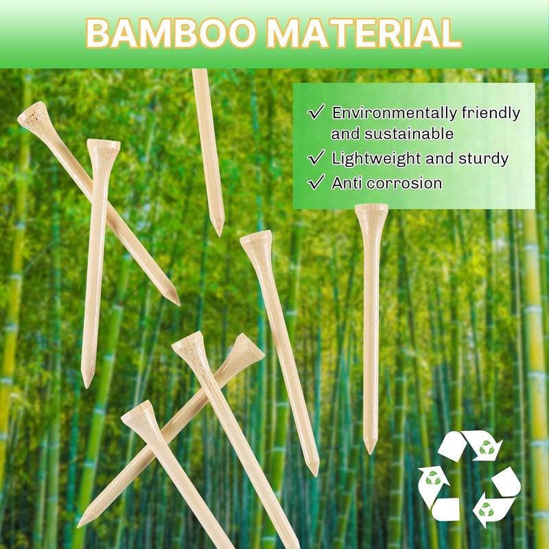 weyleity Bamboo Golf Tees 1000/500/250 PCS 2-3/4 & 3-1/4 inch Length | Bamboo Golf Tees, 7X Stronger Than Wood Golf Tees, Reduce Friction & Side Spin - Image 4