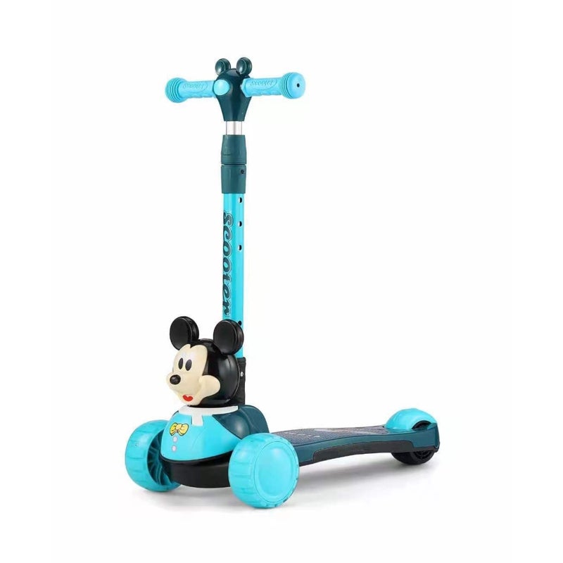سكوتر  مع عجلات عريضة و اضواء - أزرق - 668M