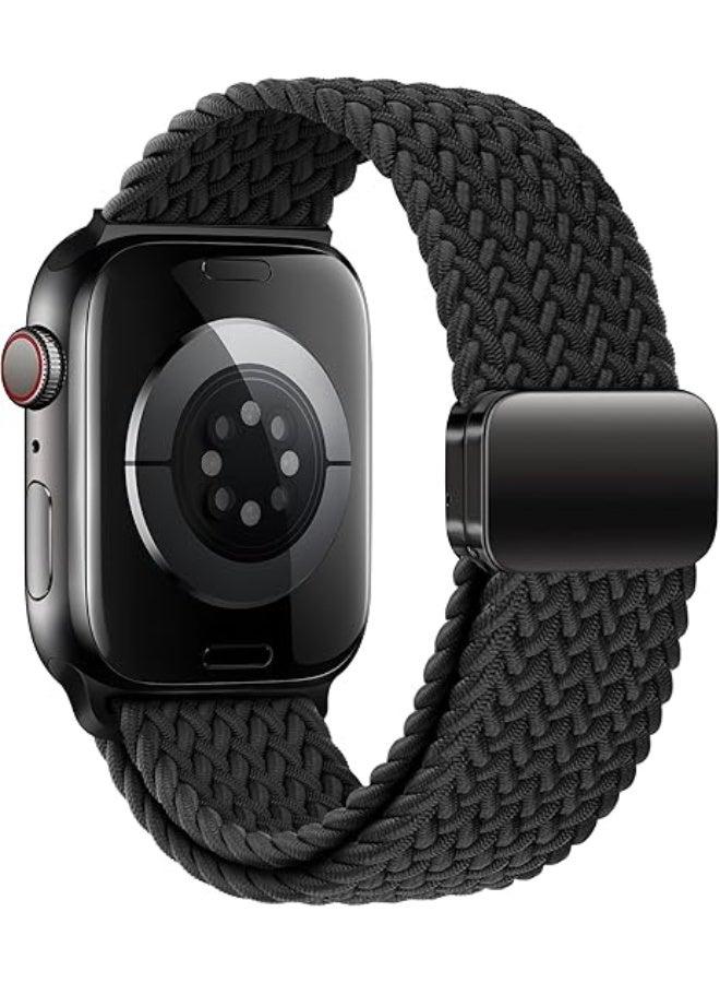 2 Pcs for Braided Bands With Magnetic Clasp Compatible with Apple Watch Band 42mm 44mm 45mm 46mm 49mm；Nylon Sport Loop Strap for iWatch Ultra 3 & 2 Series 11 10 9 8 7 6 SE 5 4 3 Women Men - Image 3