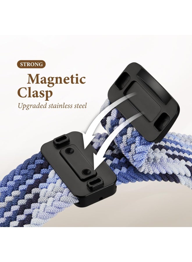 2 Pcs for Braided Bands With Magnetic Clasp Compatible with Apple Watch Band 42mm 44mm 45mm 46mm 49mm；Nylon Sport Loop Strap for iWatch Ultra 3 & 2 Series 11 10 9 8 7 6 SE 5 4 3 Women Men - Image 5