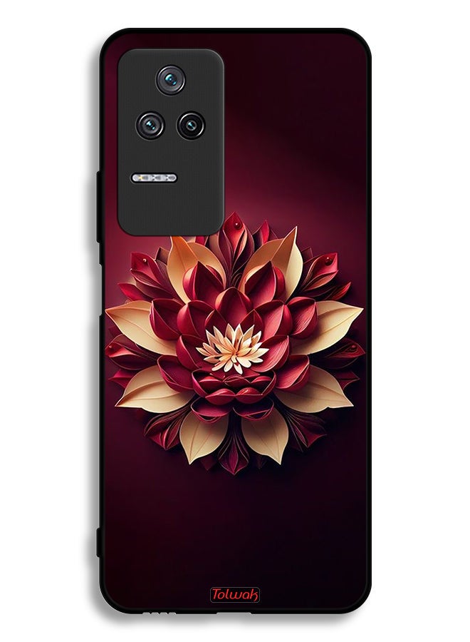 Tolwak Xiaomi Redmi K40S Protective Case Cover Flower Abstract Design - Image 2