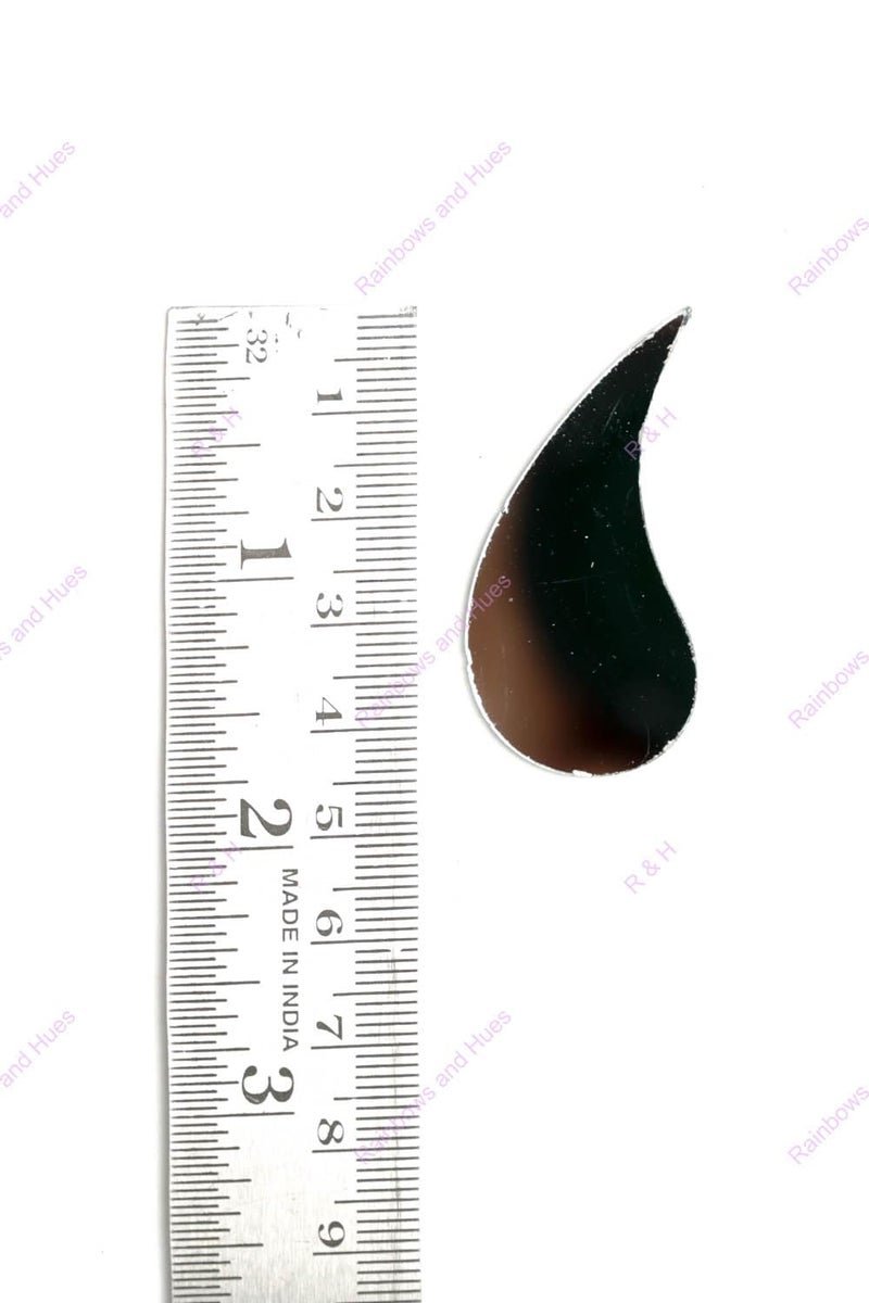 RH RH Craft Mirrors Mango Kairi Shape 100 Grams for LIPPAN Art Mirror Art MUD and Mirror Art Craft Mosaic Art Home Decorations ETC Left 45 CM  - Image 2