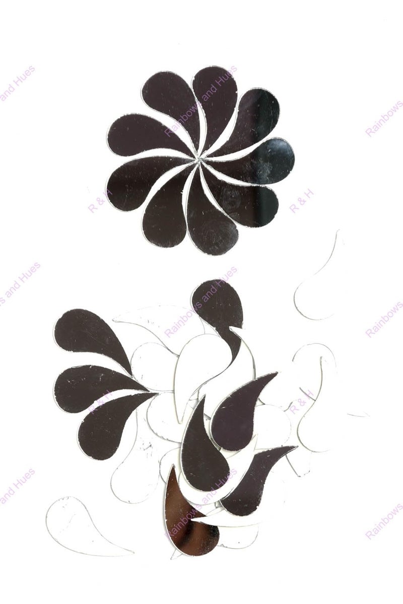 RH RH Craft Mirrors Mango Kairi Shape 100 Grams for LIPPAN Art Mirror Art MUD and Mirror Art Craft Mosaic Art Home Decorations ETC Left 45 CM  - Image 1