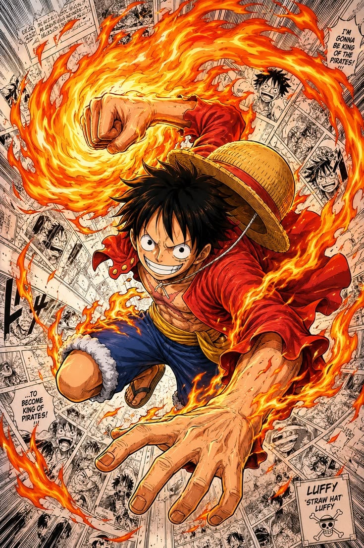 ARS One Piece Monkey D. Luffy Posters Paper Wall Art Japanese Anime Poster Art Prints for Home Wall Decor, 1 Pcs, No Frame, for Bedroom Boy Room Living Room Gaming Room- Size Available, Add Wall Sticker Poster - Image 5