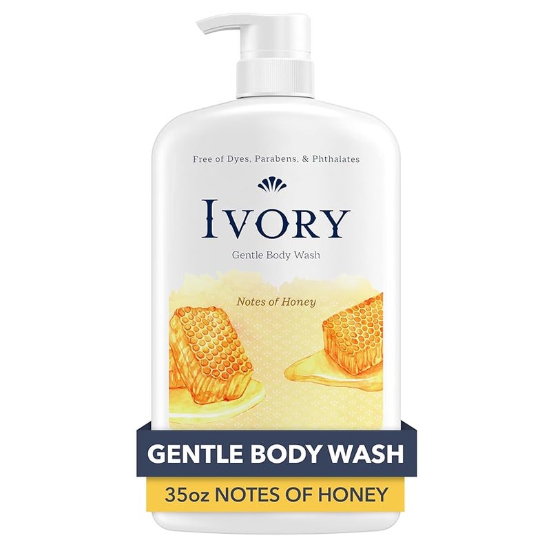 Ivory Body Wash Gentle Free of dyes parabens and phthalates Honey Scent 35 oz