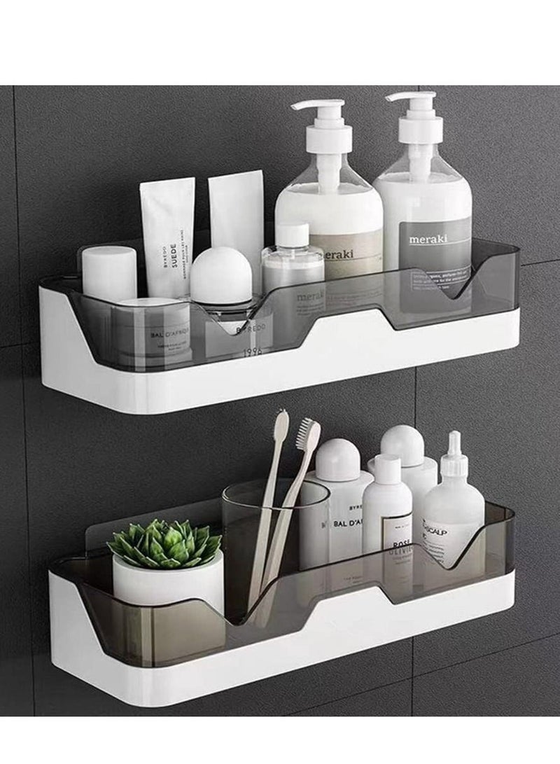 ميكسد دش سيارة جدار جبل نوع 2 قطعة حمام التشطيب رف رف لاصق ، رف مستحضرات التجميل ، دش التشطيب ركن حوض الاستحمام تخزين سلة الرف ، رف حوض الاستحمام دون حفر المطبخ التوابل الرف - Image 1