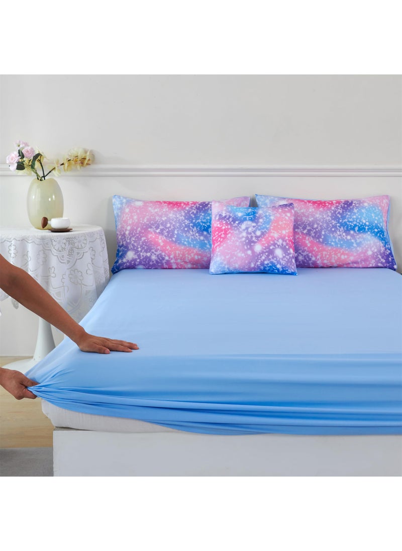 RYNGHIPY RYNGHIPY 6Pcs Girls Bedding Set Full Size Colorful Rainbow Comforter Set for Kids Teens Girls Glitter Bedding Set Lightweight Fluffy  - Image 5
