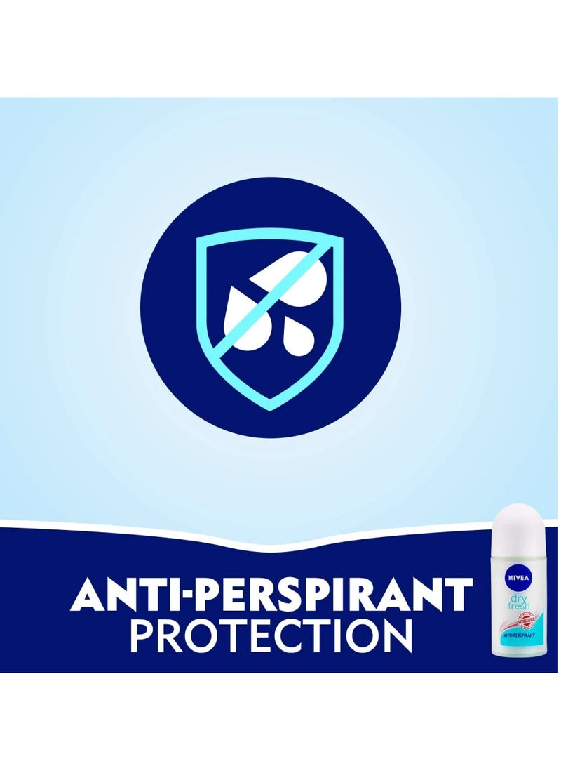 Nivea Deodorant Female Dry Fresh Roll On 50ml - Image 3