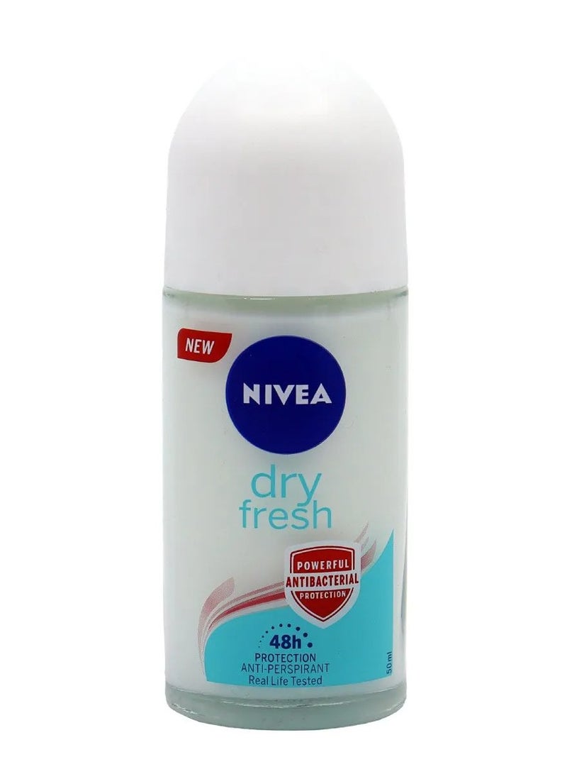 Nivea Deodorant Female Dry Fresh Roll On 50ml - Image 1