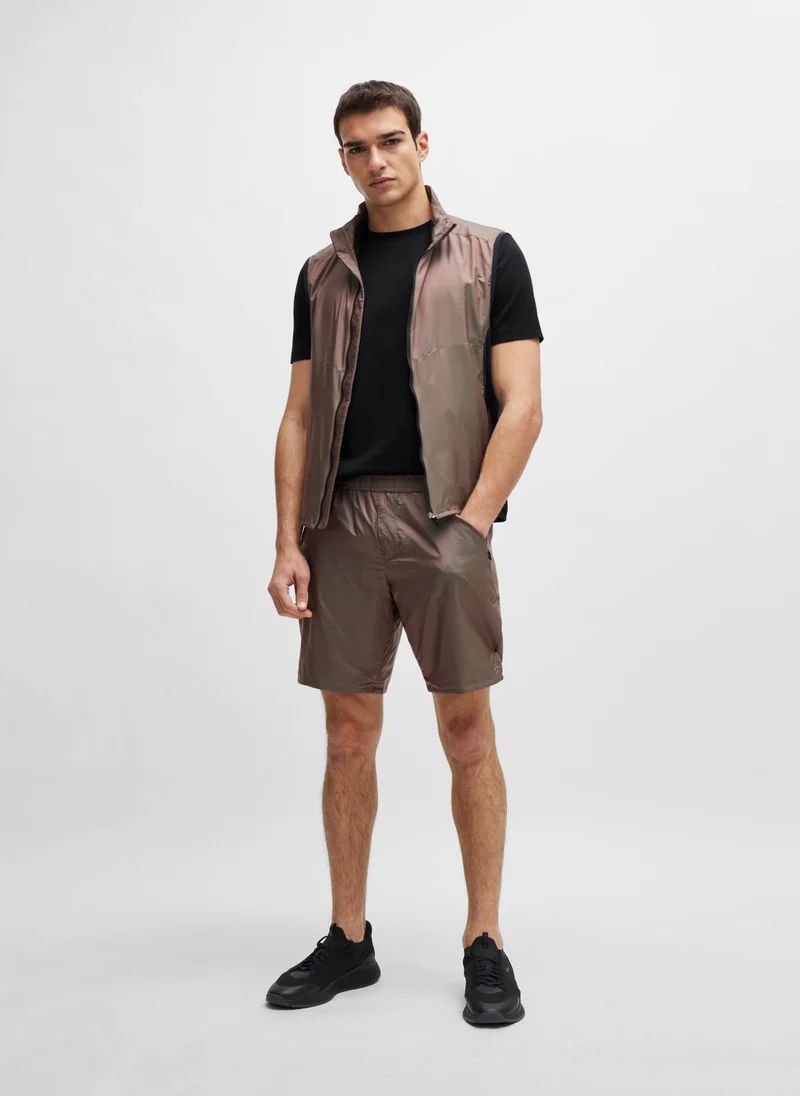 BOSS Stretch-cotton regular-fit T-shirt with contrast logo