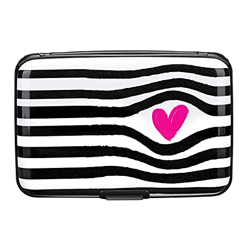 ELFISH Mini RFID Aluminum Wallet Credit Cards Holder Business Card Case Metal ID Case for Men Women (Eye heart) - Image 4