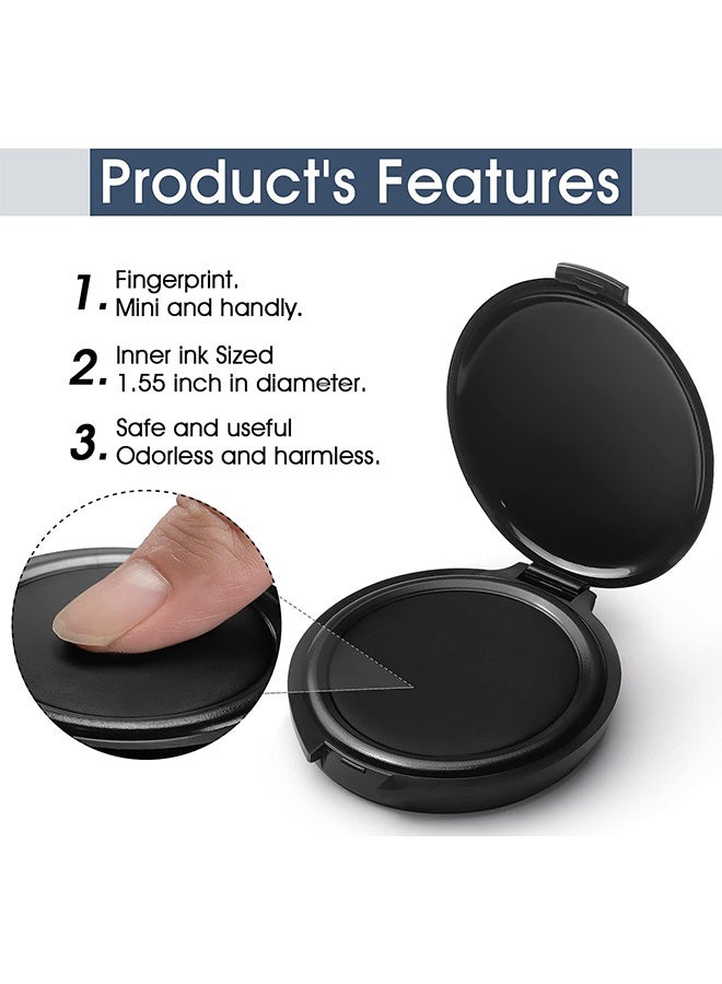 Ocean 2 Pack Fingerprint Pads, Thumbprint Ink Pad for Notary Supplies Identification Security Id Fingerprint Cards Fingerprint Without Fading, for Office Workers and Business Owners （Black+Red）  - Image 3