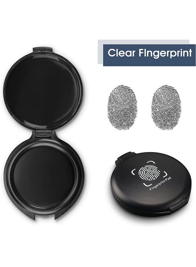 Ocean 2 Pack Fingerprint Pads, Thumbprint Ink Pad for Notary Supplies Identification Security Id Fingerprint Cards Fingerprint Without Fading, for Office Workers and Business Owners （Black+Red）  - Image 4