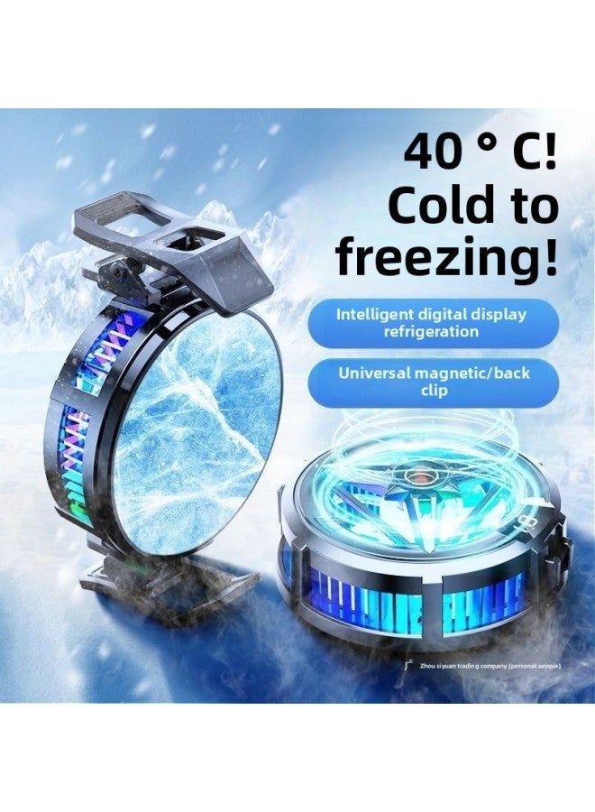 Mobile Phone Radiator Semiconductor Water Cooling Artifact Refrigeration Ice-sealed Back Clip Magnetic Pro Fan For China-Color:[12-core Top Version] Strong Ice-crying Model❄15 Seconds To Freezing Point❄Tec Overclocking Forced Refrigeration❄Comes With Universal + Gaming Finger Cots  - Image 2