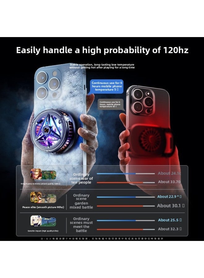 Mobile Phone Radiator Semiconductor Water Cooling Artifact Refrigeration Ice-sealed Back Clip Magnetic Pro Fan For China-Color:[12-core Top Version] Strong Ice-crying Model❄15 Seconds To Freezing Point❄Tec Overclocking Forced Refrigeration❄Comes With Universal + Gaming Finger Cots  - Image 3