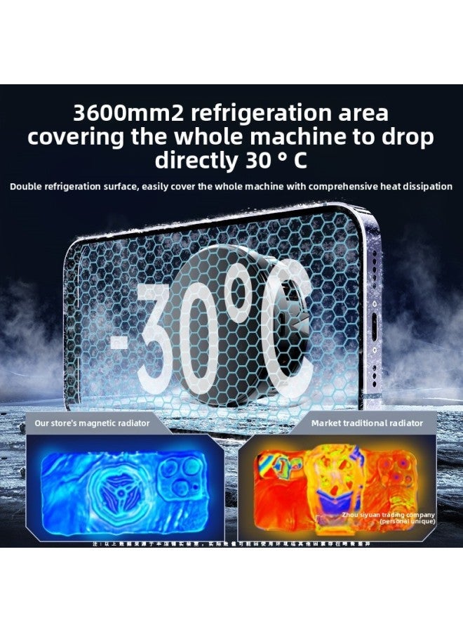Mobile Phone Radiator Semiconductor Water Cooling Artifact Refrigeration Ice-sealed Back Clip Magnetic Pro Fan For China-Color:[12-core Top Version] Strong Ice-crying Model❄15 Seconds To Freezing Point❄Tec Overclocking Forced Refrigeration❄Comes With Universal + Gaming Finger Cots  - Image 4