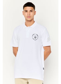 Men Sportswear Fit Short Sleeves Outdoor Polo Shirt, White