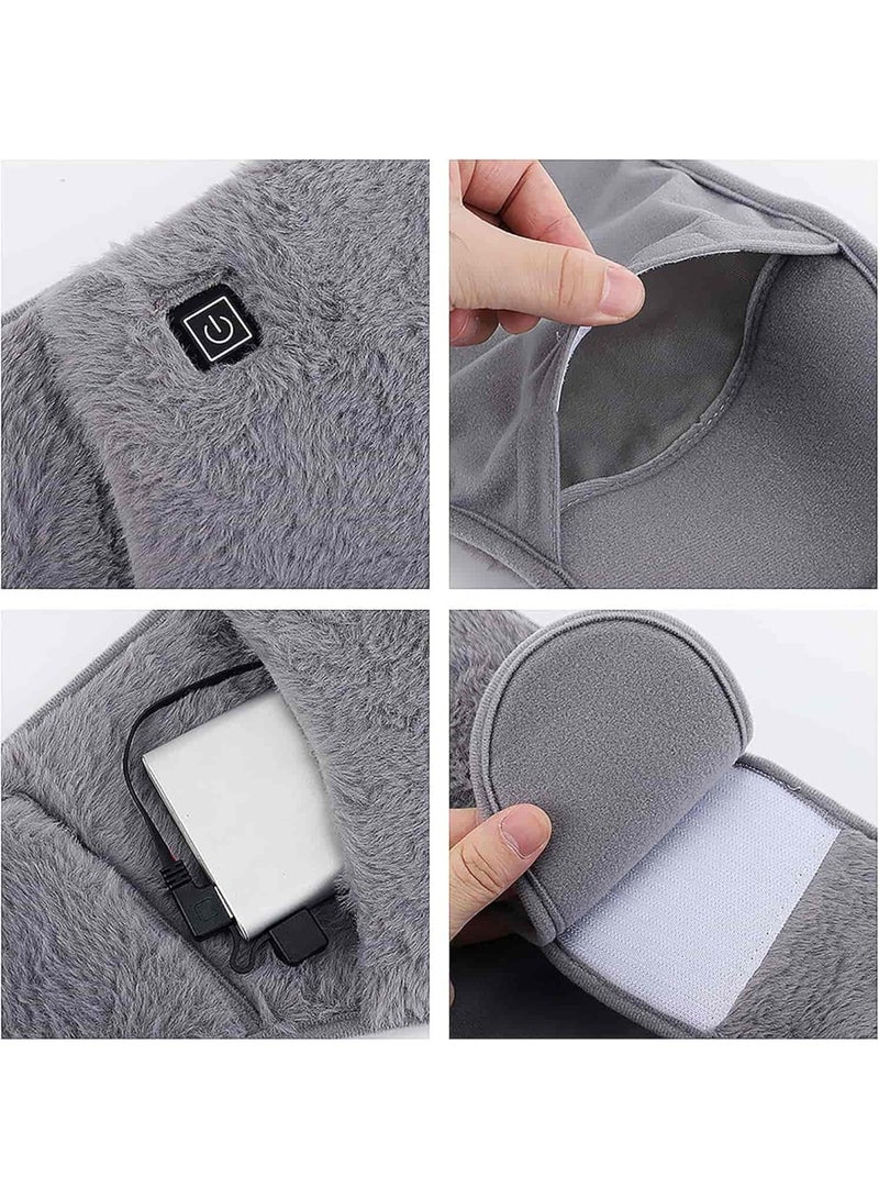 ميتوي أوسب بالطاقة التدفئة حزام الخصر ، وسادة التدفئة مع جيوب اليد ، حزام الخصر ساخنة كهربائية لفترة تشنجات آلام المفاصل الجسم ، ثلاثة مستويات التحكم في درجة الحرارة ، رمادي - Image 3