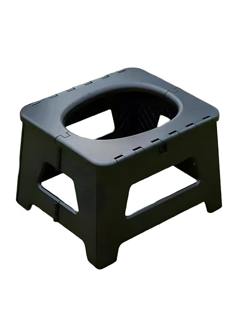 كادي ون مقعد مرحاض محمول قابل للطي متعدد الاستخدامات، كرسي بلاستيكي متين مع غطاء علوي يتحول إلى مرحاض متنقل، مرحاض رحلات يعمل كمقعد عادي أو كمرحاض متنقل مثالي للتخييم و البر - Image 2