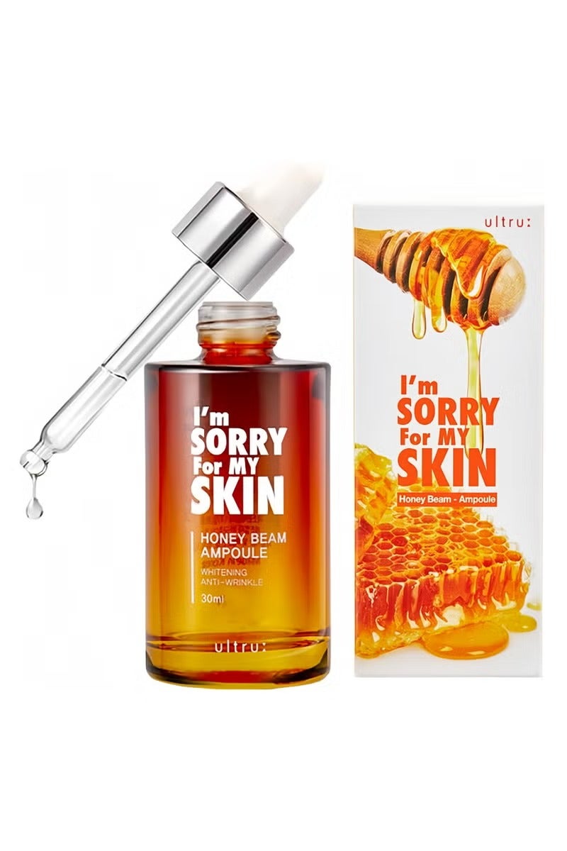I'm Sorry for My Skin Facial Skin Ampoule, Korean Skin Care Serum for Face with Propolis, Adenosine and Niacinamide, Anti-Wrinkle & Nourishing Effect (Honey Beam Ampoule), 30ml - Image 1