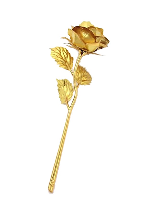 Single Piece Plated Rose Flower For Birthday And Wedding Gift Gold 25x8x5centimeter