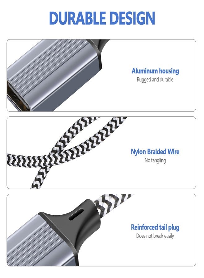Saisn محول USB C مزدوج البيانات Y كابل شحن ذكر إلى أنثى 2.0 OTG لمحول ماك بوك، هاتف USB-C، فلاش درايف، كاميرا، طابعة - Image 5