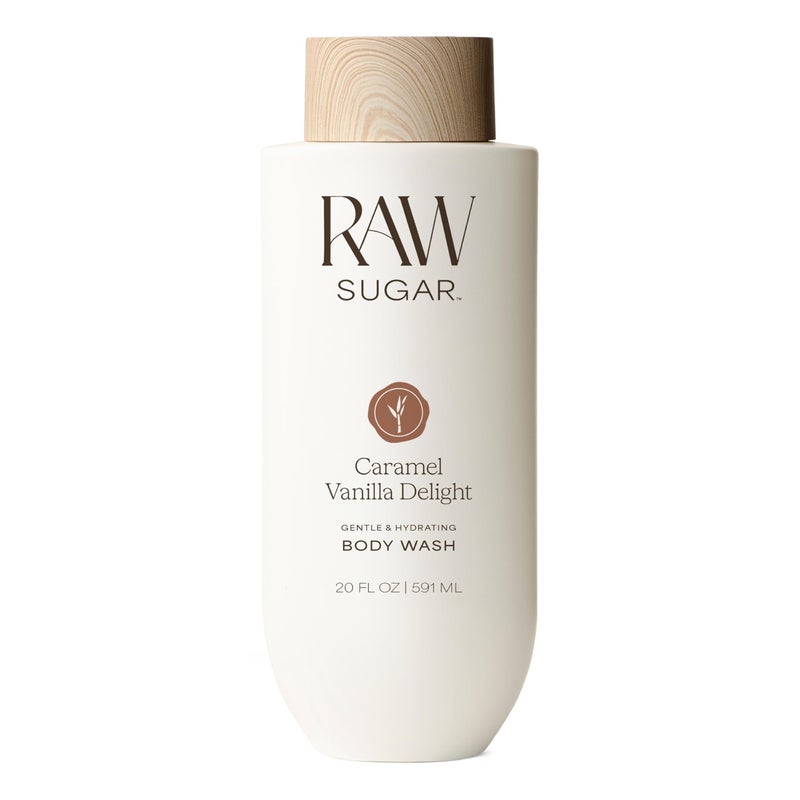 RAW SUGAR Body Wash, 20 fl oz, Caramel Vanilla Delight - Image 1