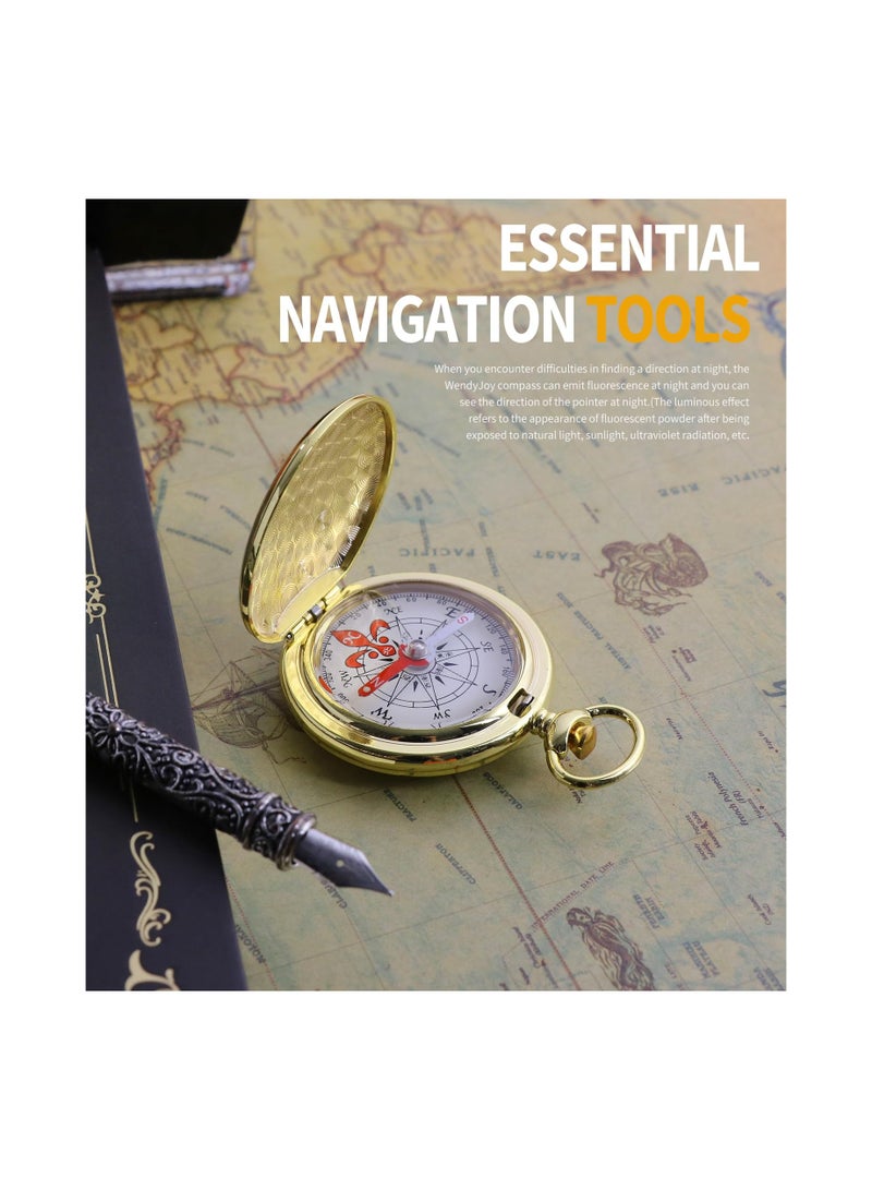 SYOSI 2Pcs Compass Hiking Compass, Orienteering Camping Compass, Boy Scout Gifts Compass for Backpacking Hunting Navigation, Military Lightweight Compass for Map Reading  - Image 2