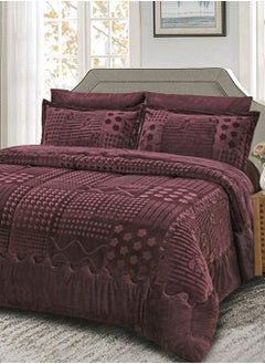 Master Home Textile Master Home Textile Velvet Comforter Sets, 4Pcs Single Size, Fits 120 x 200 cm Single Size Bed, Soft, Warm  - Image 1