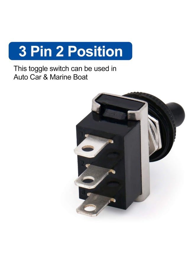 Baomain Car Toggle Switch SPDT ON-ON 3 Pin 2 Position 12V 25A with Waterproof Cover for Auto Car - Image 3