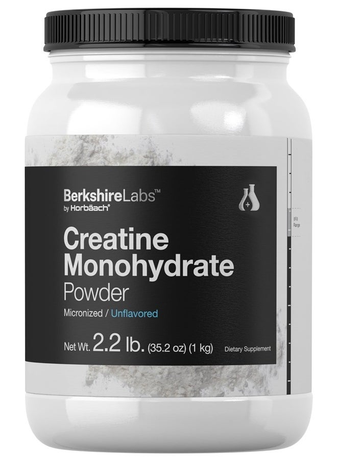 Horbaach Creatine Monohydrate Powder | 2.2lbs (35.2 oz) | HPLC Purity Tested | Vegetarian, Non-GMO, & Gluten Free Supplement  - Image 1