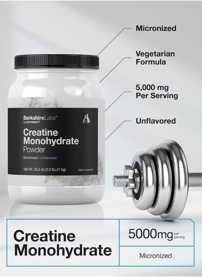Horbaach Creatine Monohydrate Powder | 2.2lbs (35.2 oz) | HPLC Purity Tested | Vegetarian, Non-GMO, & Gluten Free Supplement  - Image 5