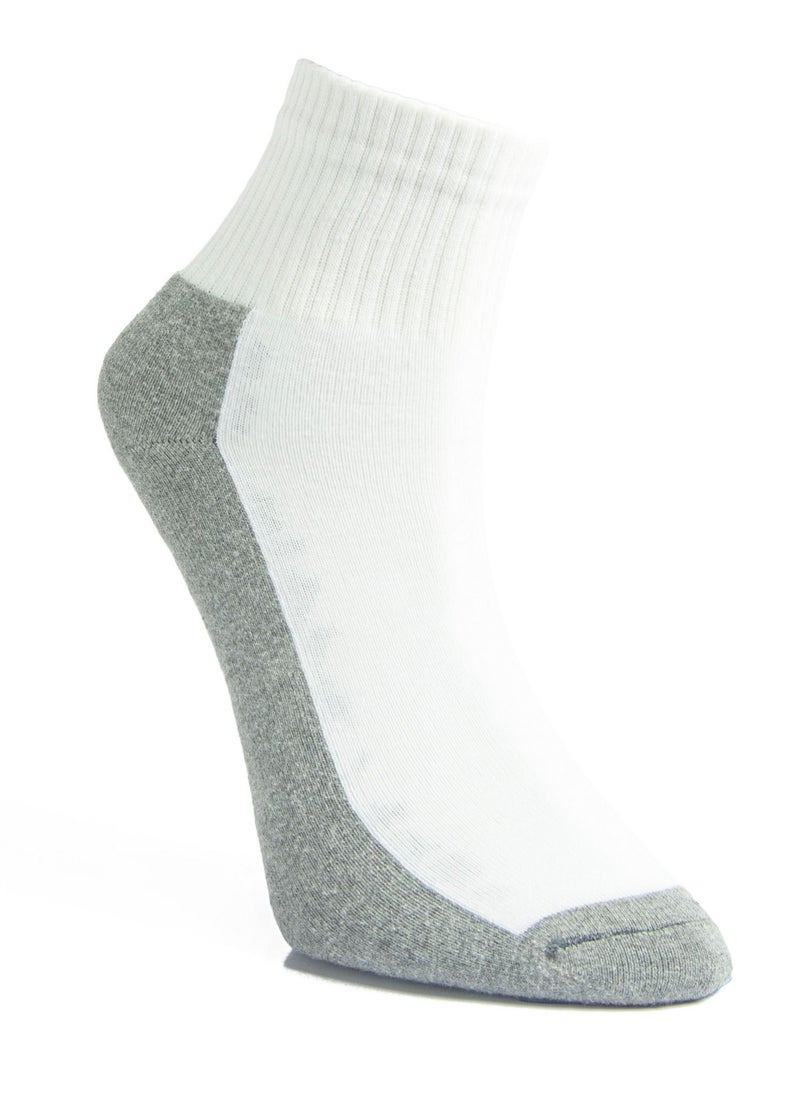 Maestro Maestro Socks Tennis White X Grey-124 