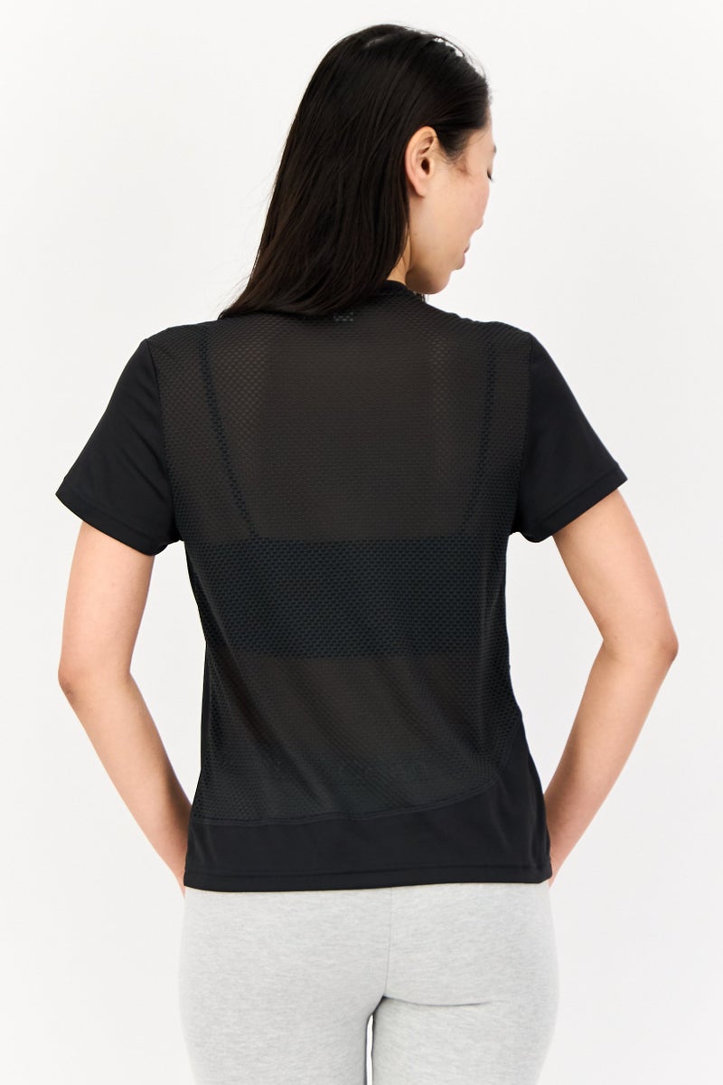 Reebok Women Sportswear Fit Training T-shirt, Black  - Image 3