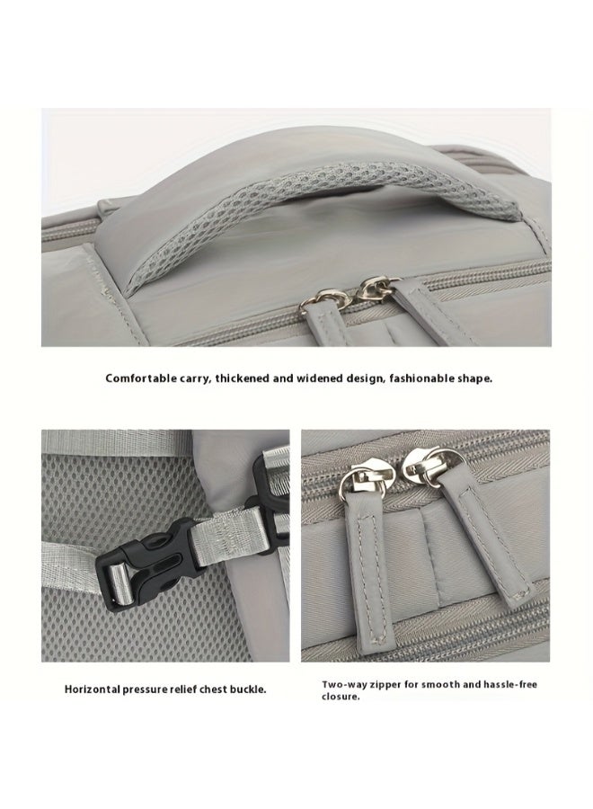 AETHER Durable Military Green Laptop Backpack for Business Travel and Students with 17 Inch Laptop Compartment Tablet Pocket Shoe Bag Adjustable Shoulder Strap (43cm x 18cm x 30cm) - Image 5