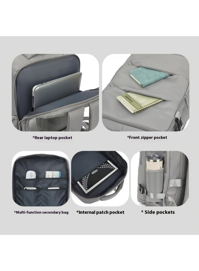 AETHER Durable Military Green Laptop Backpack for Business Travel and Students with 17 Inch Laptop Compartment Tablet Pocket Shoe Bag Adjustable Shoulder Strap (43cm x 18cm x 30cm) - Image 4