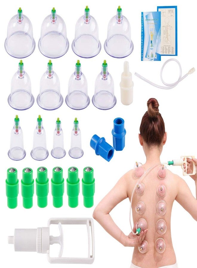 Vinban CUPPING KIT SET 12 PCS Vacuum Cupping Set Health Care Vacuum Cupping Portable Body Relaxation Massage Therapy Kit Cupping Cups - Image 1