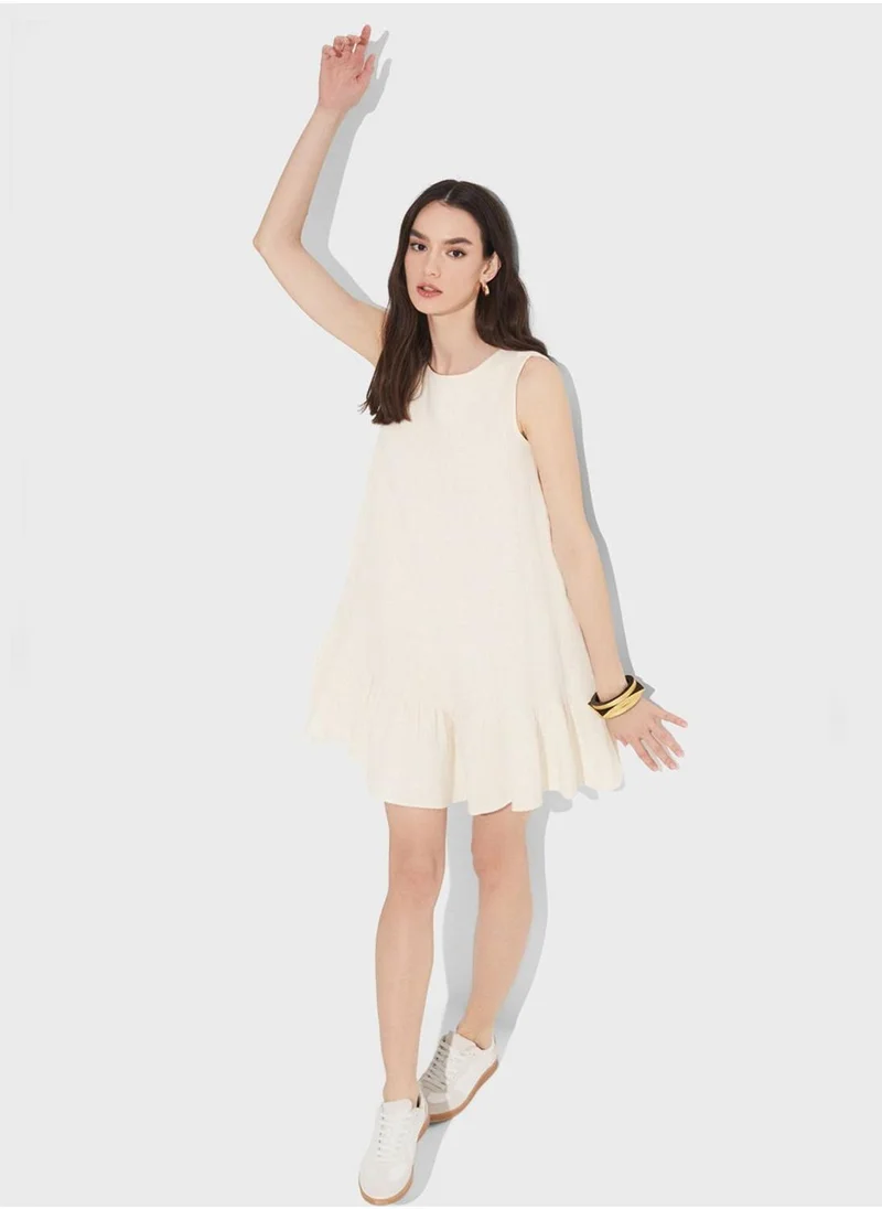 JUNE Sleeveless Textured Dress