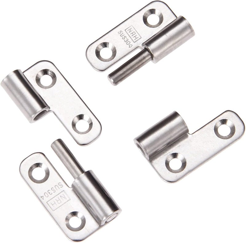 Hinge, 1pc or 1pair Cabinet Removable Hinge Stainless Steel Heavy Duty Cabinet Furniture Hinge for Toolbox 3734mm (Color : Right, Size : A) - Image 2
