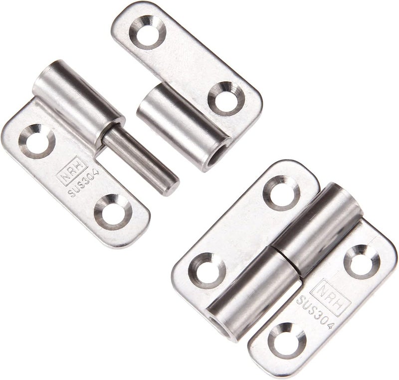 Hinge, 1pc or 1pair Cabinet Removable Hinge Stainless Steel Heavy Duty Cabinet Furniture Hinge for Toolbox 3734mm (Color : Right, Size : A) - Image 1