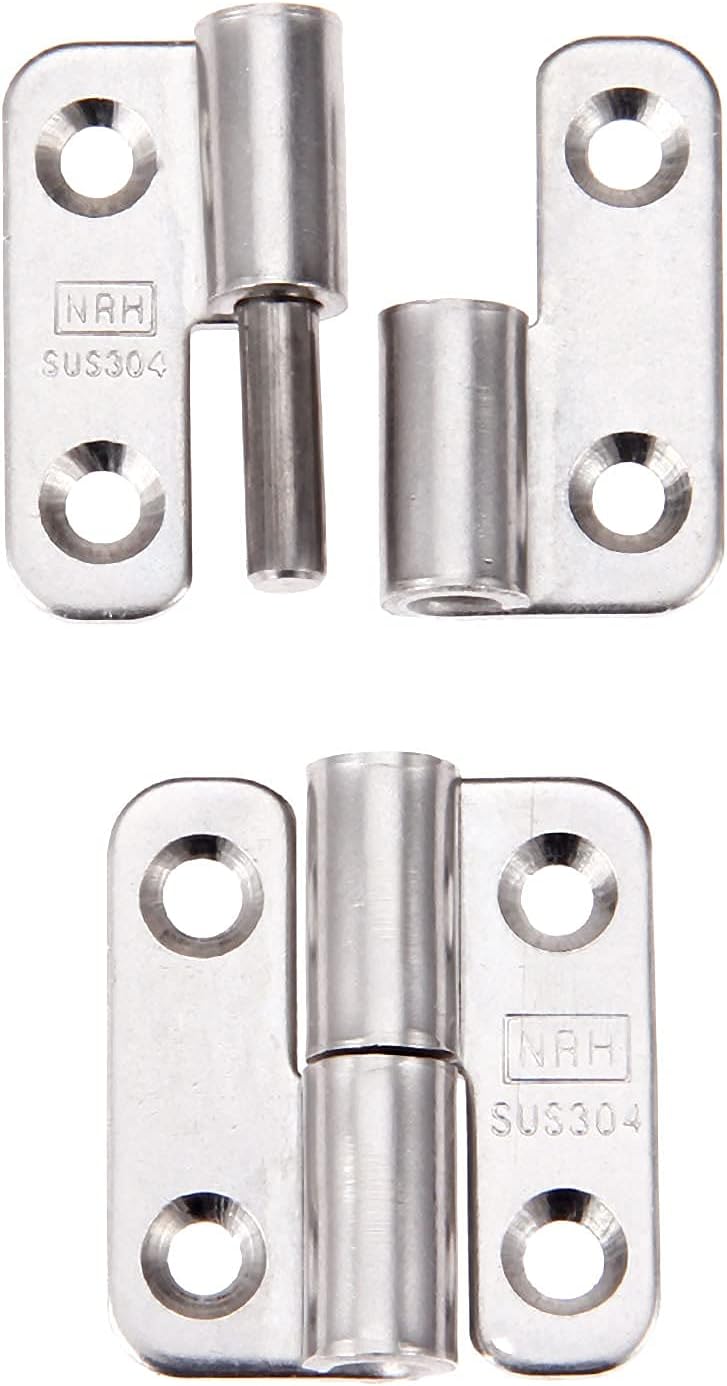 Hinge, 1pc or 1pair Cabinet Removable Hinge Stainless Steel Heavy Duty Cabinet Furniture Hinge for Toolbox 3734mm (Color : Right, Size : A) - Image 5