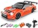 RACENT 124 Scale RC Drift Car 10MPH 4WD Remote Control Car with LED Light Racing and Drifting Wheels 2 Rechargeable Batteries Perfect Toy for Boys Girls Kids Orange - Image 4