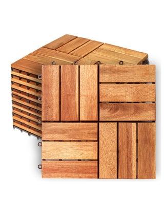 𝐅𝐅𝐃 Unique Patterns Durable Wood Decking Tiles with Snap Plastic Base 31x31x3 cm | Waterproof & Weather-Resistant - pzsku/Z6A4C9FE331E37944C936Z/45/_/1732975759/7c93b14a-63b4-4b2f-8af5-176a5ac5d026