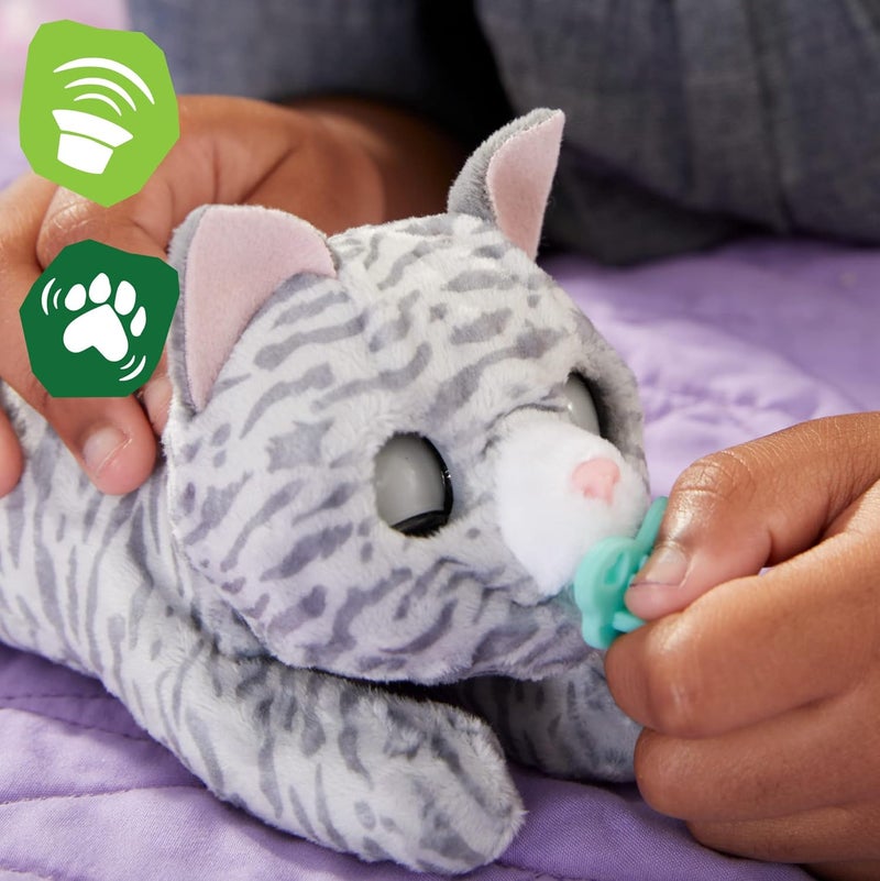 فور ريل هاسبرو FurReal Newborns F4087 لعبة قطيفة تفاعلية مع مؤثرات صوتية، تغمض العيون، من سن 4 سنوات، متعدد الألوان - Image 4