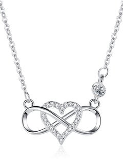 Generic Women's Necklace,S925 Sterling Silver Heart with Butterfly Bow Pendant with Chain,Fashion Jewelry Necklaces Gift for Women,Girlfriend,Wife,Lovers,Dating,Birthday-Silver  - Image 4