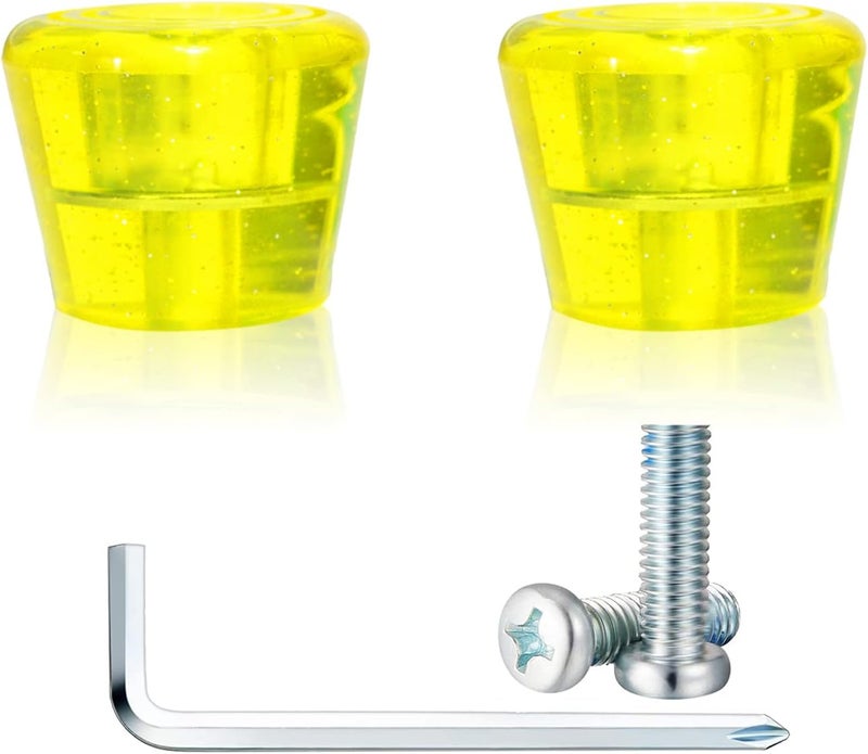 VNAKER PU Rubber Roller Skate Toe Stoppers 1 Pair with Screws - Image 3