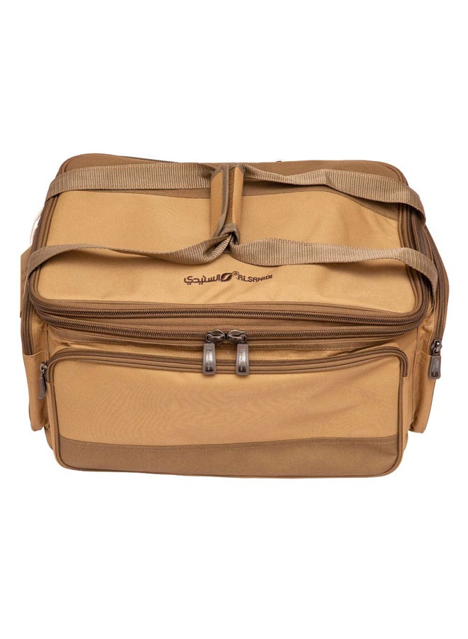 السنيدي شنطة عزبة الدهناء للرحلات، شنطة كشتات، كاكي، مقاس 45*31*26سم - Image 2